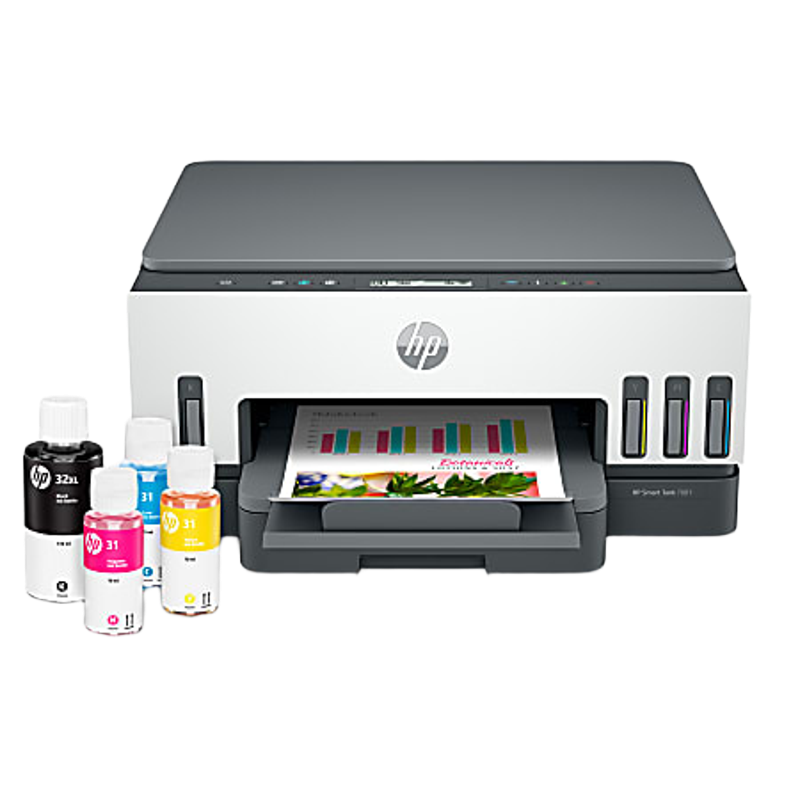 HP Smart Tank 7001 Wireless All-in-One Cartridge-free Ink Tank Color Printer With Up To 2 Years Of Ink Included (28B49A)